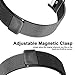 Vancle Fitbit Charge 2 Band, Milanese Stainless Steel Metal Replacement Accessory Bracelet Strap with Magnet Lock for Fitbit Charge 2 (No Tracker) (Black, Large)