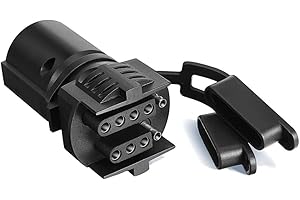 Takelablaze 7 to 4 & 5 Pin Trailer Adapter 2-in-1 Flat Blade Plug Flat Blade Trailer Connector Universal Fit for Vehicles wit