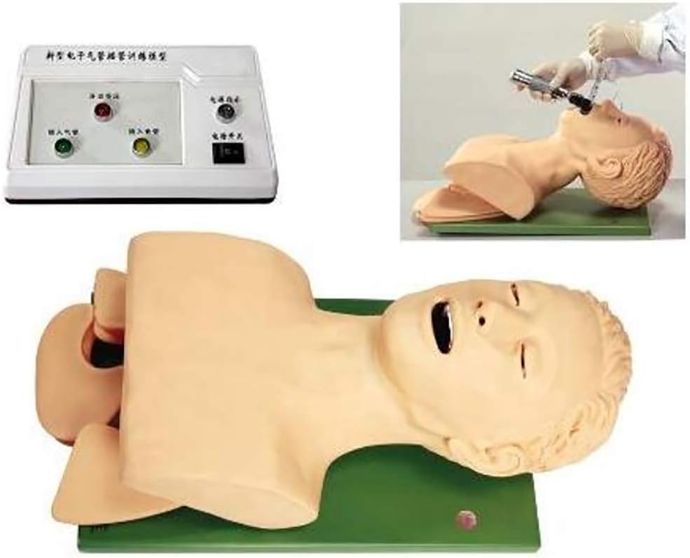 Huili Half-Body Intubation Manikin Training Simulator Model - Medical Electronic Airway Intubation Model - for Medical Practice Traning Model with Alarm Device