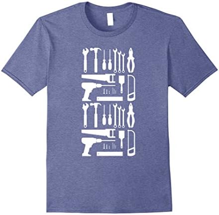 Men's Mechanical Automobile Tools Workshop Carpenter T-Shirt XL Heather Blue