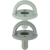 Itzy Ritzy Sweetie Soother Pacifier Set of 2 - Silicone Newborn Pacifiers with Collapsible Handle & Two Air Holes for…