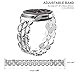 TOYOUTHS Compatible with Samsung Galaxy Watch 7/FE/6/5/4 40mm 44mm Bands, 20mm Metal Chain Strap for Galaxy Watch 6 Classic 43mm 47mm/Watch 5 Pro 45mm/Watch 4 Classic/Watch 3 41mm/Active 2, Silver