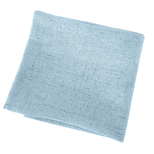 Linen Pillow Covers 18 x 18 Inch Sets of 2 sky blue Decorative Square Throw Pillow Cover Cushion Case Sofa Durable Modern Stylish Linen sky blue Throw Cushion Covers Hidden Zipper - Thumbnail 4