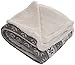 Reversible Fleece Blanket - 50-Inch x 60-Inch Machine-Washable Sherpa Throw with Snowflakes - Cozy Blanket for Couch, Chair, or Bed by Lavish Home