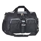 Everest Gym Bag with Wet Pocket, Dark Gray/Black