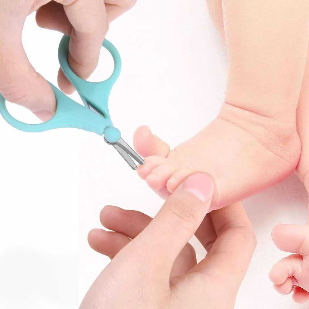 Baby Manicure Set by ARRNEW | 4-in-1 Grooming Kit with Baby Bear Case, Nail Clipper, Scissor, File & Tweezer | Baby Nail Care Kit for Newborn, Infant & Toddler | Safe and Comfortable | (Light Blue)