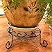 Amagabeli 10 inch Metal Plant Stand Heavy Duty for Outdoor Indoor Plants Wrought Iron Rustproof Iron Flower Potted Pot Planter Holder Rack Short Trivet Floor Garden Containers Display Black hpt001