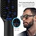 2019 Ionic Beard Straightener Comb, Electrical Heated Irons Hair Straightening Brush for man and women with Faster Heating, PTC Ceramic Technology, Auto Temperature Lock, Anti Scald (black+white)