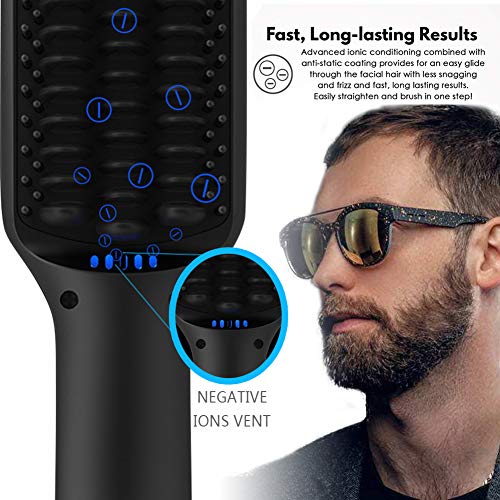 image for Forher 2019 Ionic Beard Straightener Comb, Electrical Heated Irons Hai