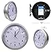 SINOCMP Wall Clock Hidden Safe Clock Safe Secret Safes Hidden Safe Wall Clock for Secret Stash Money Cash Jewelry, 10 inch Plastic Silver Wall Clock Compartment Stash Box