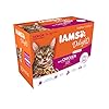 IAMS Delights Senior Katzenfutter Nass – Multipack mit Huhn in Sauce, hochwertiges Nassfutter für ältere Katzen ab 7 Jahre, 12 x 85 g