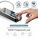 SZHSR Lock-New Generation Portable Fingerprint Padlock Travel Security 360 ° Touch 1 Second Unlock,More Sensitive Waterproof, Suitcases,Handbags,School Bags,Cabinets(Black)