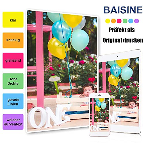 BAISINE 5-Pack Compatible Kyocera Ecosys M5521cdw for TK-5230 TK5230 Toner Cartridge TK-5230K TK-5230C TK-5230Y TK-5230M Toner for Ecosys M5521cdn M5521cdw P5021cdn P5021cdn P55 021cdW