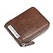 Mens Leather Wallet,E Ekphero Zipper Card Holder RFID Blocking Wallet Coins Purse