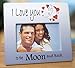 BANBERRY DESIGNS I Love You to the Moon and Back Photo Frame - Heart and Moon Motif - Holds a 4