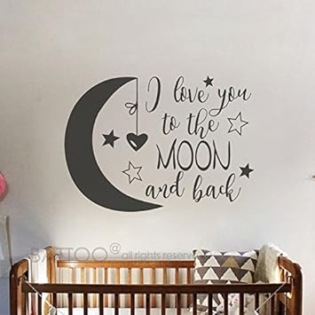 Amazon Com Battoo I Love You To The Moon And Back Moon And Stars