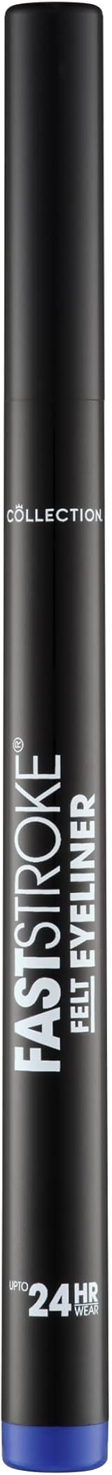 Collection Fast Stroke Felt Tip Eyeliner Blue 4ml - 24h Wear, Quick Dry
