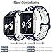 OriBear Compatible for App le Watch Band 44mm 42mm, Breathable Sporty for iWatch Bands Series 4/3/2/1, Watch Nike+, Various Styles and Colors for Woman and Man(M/L,Blue-White)