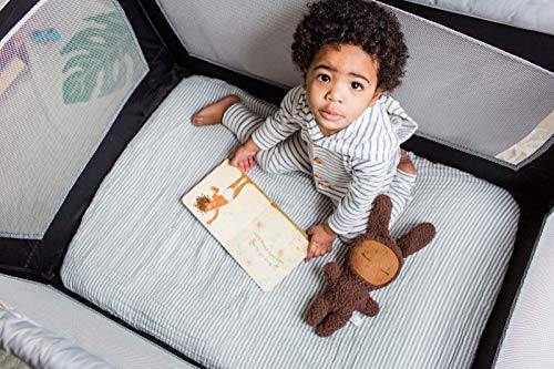 2 Premium+Perfect+Playard+Mattress+Stripes