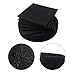Compost Bin Filters, 12 Pieces Compost Pail Replacement Filters, 6 Round and 6 Square (Black)