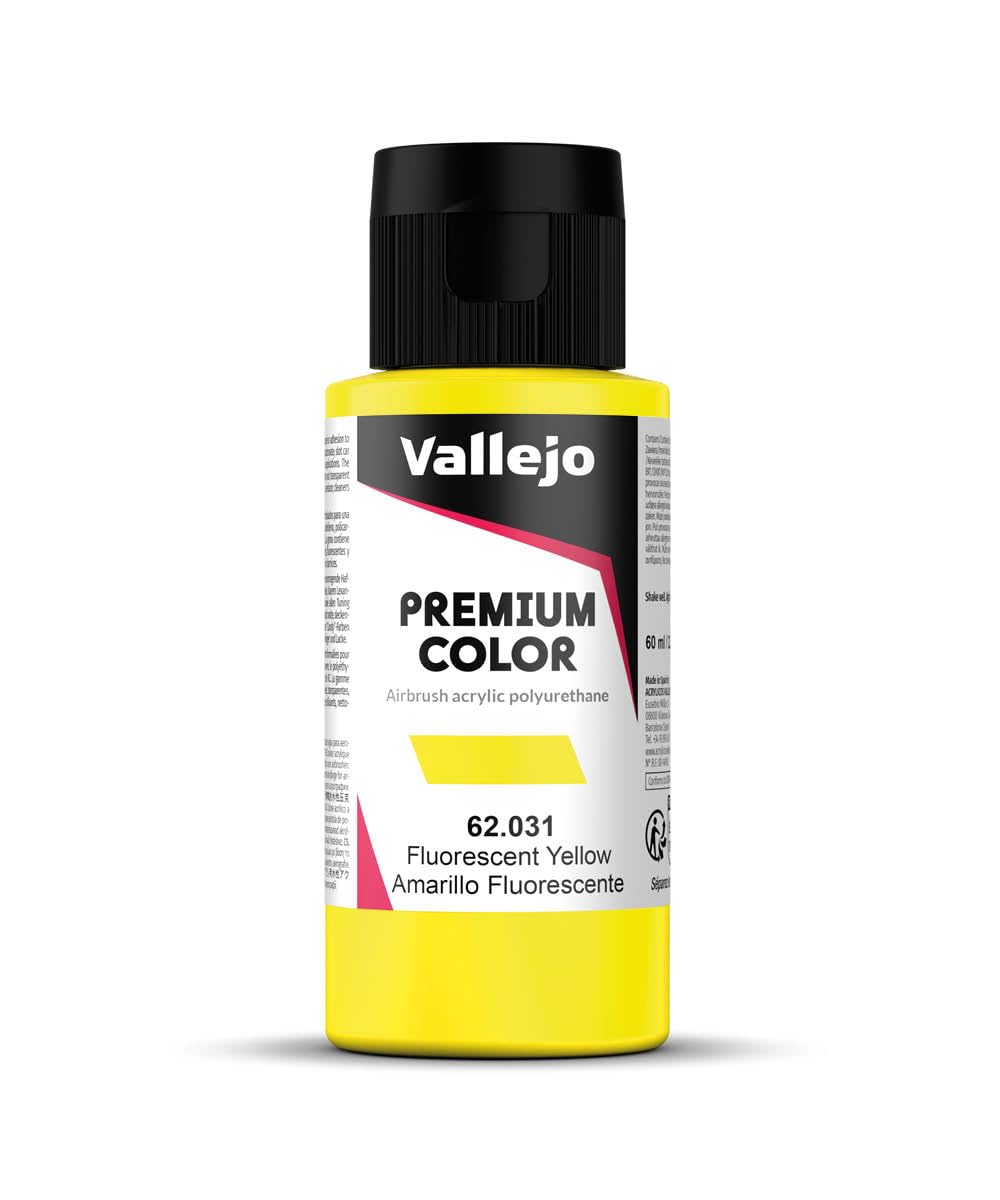 Vallejo Premium Color 60 ml Paint - Fluorescent Yellow