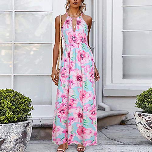 Tnaiolral Women Dresses Floral Bodycon Bohemia Elegant Sleeveless