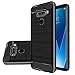 LG V40 Thinq Case, LG V40 Case, Vinve [Slim Thin] Carbon Fiber TPU Shock Absorption Anti-Scratches Flexible Soft Protective Case Cover for LG V40 ThinQ (Black)