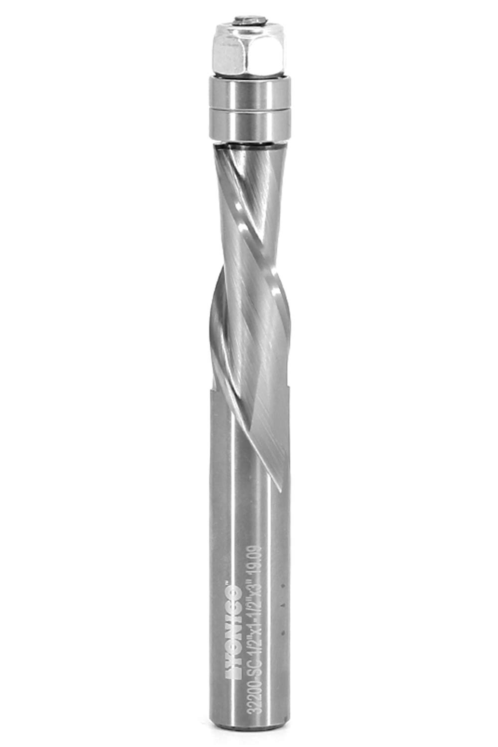 Yonico Solid Carbide Flush Trim Router Bit Spiral 1/2-Inch Down-Cut 1/2-Inch Shank 32200-SC