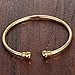 OPK Jewelry 18k Gold Plated Charm Cuff Bangle Bracelet with Bell 7.28