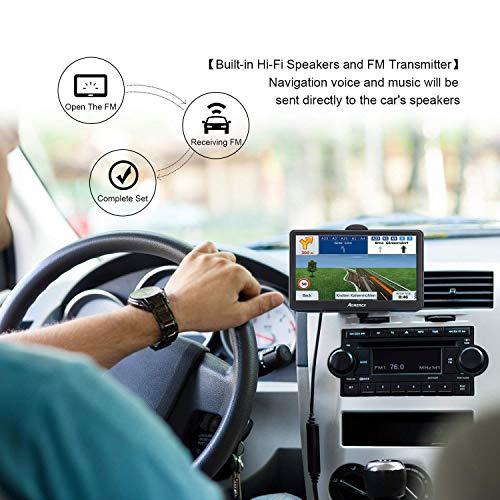 car GPS Navigation 7 inch HD Universal GPS Real Voice Spoken Turn-by-Turn Direction Reminding 8 GB ROM 256 MB Global Navigation Satellite System - Newest Map + Lifetime Free Updates - Thumbnail 6