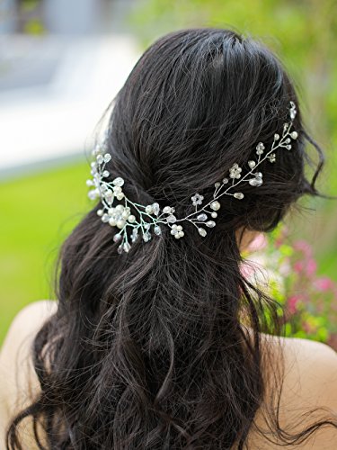 FXmimior Bridal Wedding Crystals Love Long Hair Vine Headband Wedding Evening 61Sur8UnLQL._AC_UY300_.jpg main image 4