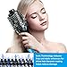 Hair Dryer Brush - Multifunctional Electric Hot Air Round Brush Blow Dryer - One Step Negative Ions Hair Brush Dryer Straightener & Styler Reduce Frizz and Static (Blue)