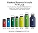 Flaskars Paracord Handle for Hydro Wide Mouth 12oz - 64 oz Sport Water Bottle Flask Strap Carrier (Black Speckled)