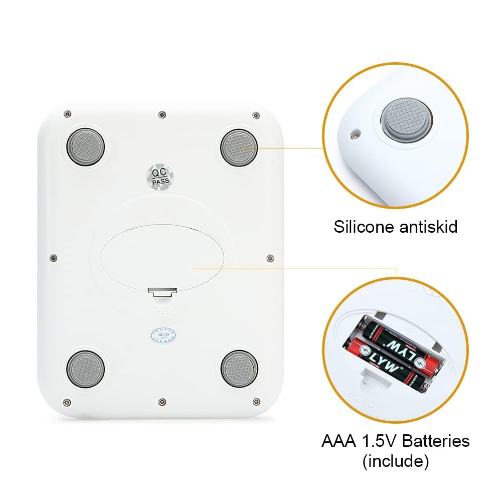 GRIFEMA Digital Kitchen Scales (High Precision 1 g - 5000 g), Precision Scales with LCD Display and 2 Batteries, Automatic Storage and Tare Digital Scales with 6 Units, Letter Scales Stainless Steel