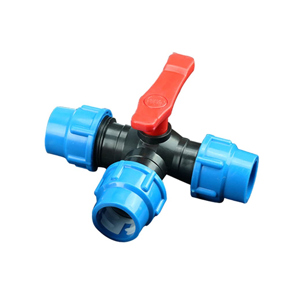 Compression Tee Fitting Water Pipe Tee Plastic Compression Fittings for Gardening, Agricultural Irrgation,25mm