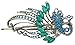 Lovely Vintage Jewelry Crystal Green Peacock Hair Clips - for hair clip Beauty Tools