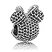 Disney Sparkling Minnie Portrait Pandora Slider Charm Bead for Bracelet Necklace Pandora Gift Box