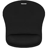 Mouse Pad with Wrist Support, TECKNET Ergonomic Gaming Mouse Pad Pain Relief, Portable Comfortable Mousepad for Computer, Lap