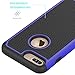 OEAGO iPhone 8 Plus Case, iPhone 7 Plus Case [Drop Protection] [Shock Proof] Hybrid Dual Layer Rubber Plastic Impact Defender Rugged Hard Case Cover Shell for Apple iPhone 8 Plus / 7 Plus - Blue
