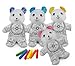 Coloring Paint Animal Doll Kit for Kids Washable Paint Bear