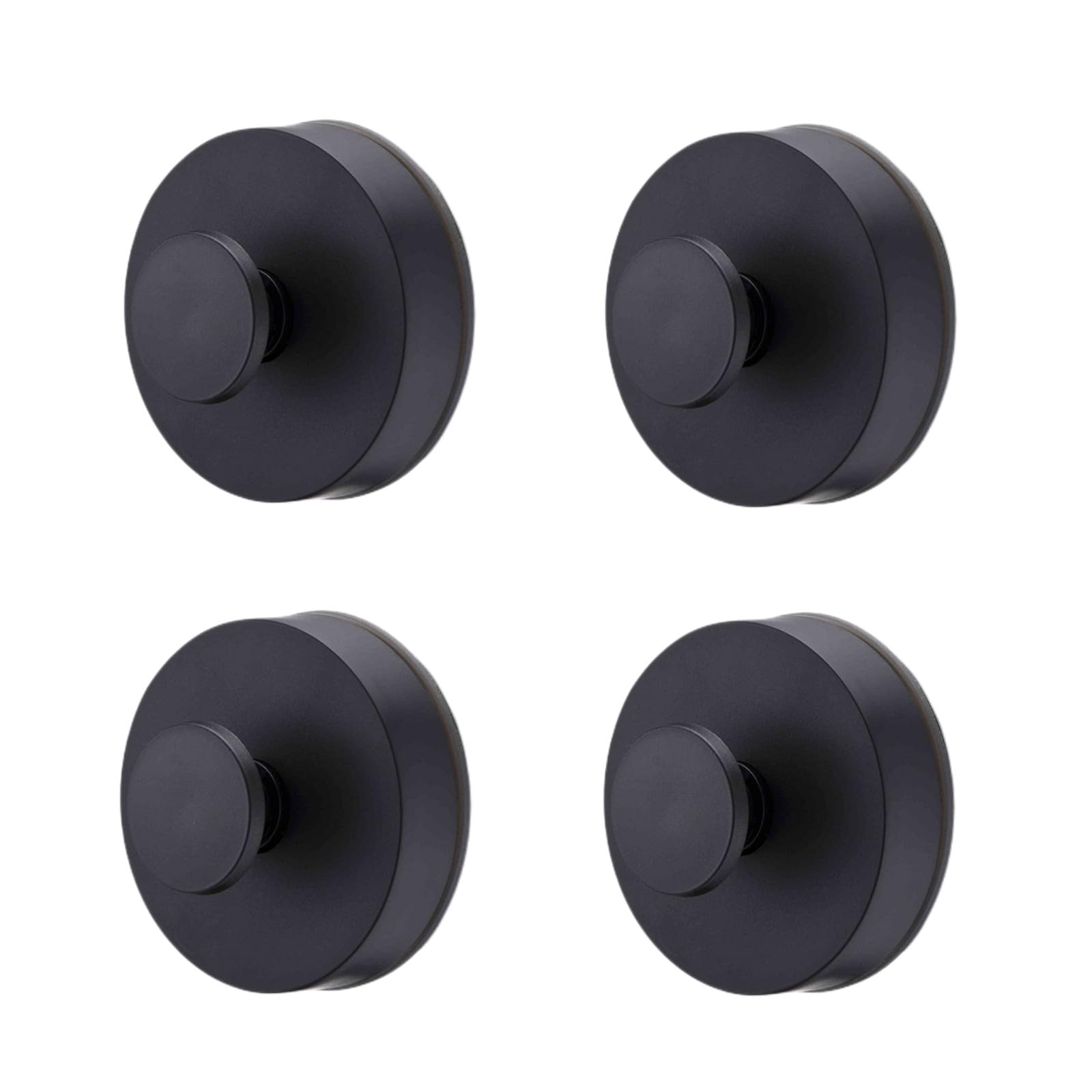 ANMEISH 4Pcs Black Suction Stick Hooks,Vacuum Suction Cup Towel Holder, Waterproof Heavy Duty ABS Sucker Hook for Shower Bathroom Kitchen Wall, No Drilling Removable Traceless