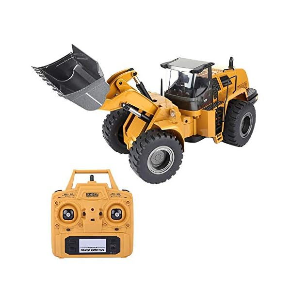 Dilwe Ferngesteuerter Bagger groß, 2,4G Erstklassig Spielzeug Bulldozer mit schwenkbarer Schaufel und LED 1:14 RC Loader… – Bild 8