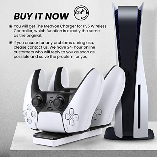Medvoe Charger for PS5 Wireless Controller with Dual USB C Charging Station