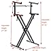 Costzon Keyboard Stand, Double-Braced X Style, Adjustable Piano Keyboard Stand with Locking Straps