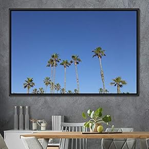 signwin Framed Canvas Wall Art Palm Tree Colorful...