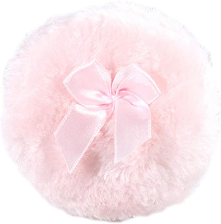 Plush Baby Fluffy Powder Puff,Soft and Comfortable Infant Body Talcum Powders Puff with Cute Bowknot