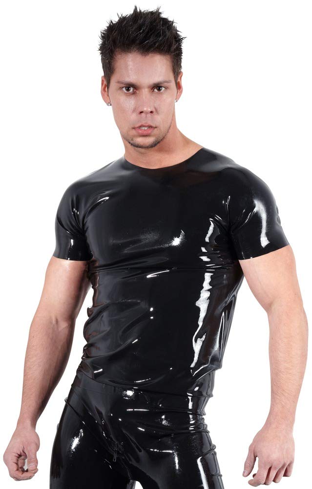 The Latex Collection Latex Shirt, Black, 2X-Large