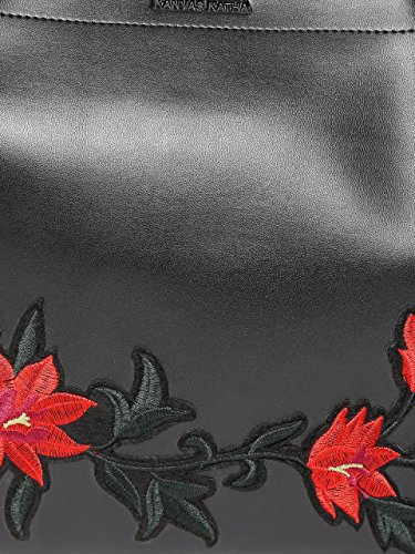 kanvas katha women's tote bag (black) ()