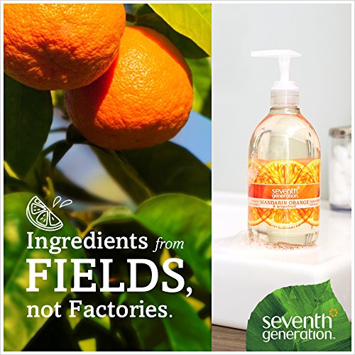 Seventh Generation Hand Wash, Mandarin Orange & Grapefruit , 12 Fl Oz, (Pack of 8)