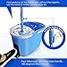 8L Spin Mop and Bucket Set 360 Degree Foot Pedal Clean Mop with 5 Pcs Microfiber Mop Pads and 1 Pc Floor Brush Head